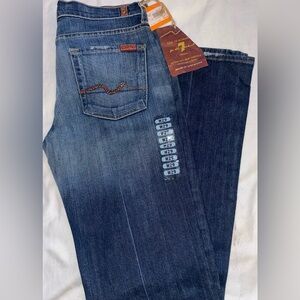 SEVEN 7 for All Mankind Bootcut Women’s Jeans Copper Crystal Pockets Size 29 New